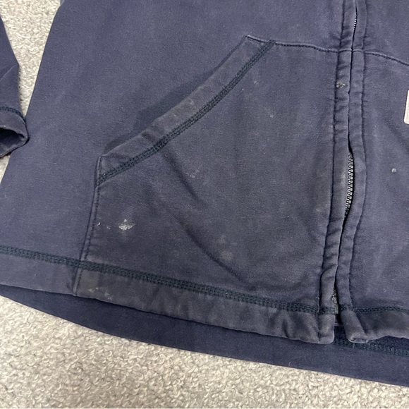 Carhartt Force FR Hoodie Jacket Cat 2 Mens Medium Tall Navy Blue Flame Resistant - Picture 4 of 11